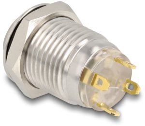 Delock DELOCK Przycisk do montażu 12mm 2xZłącze lutownicze LED niebieski 2