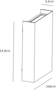 Kinkiet Nordlux Ścienna lampa na elewacje Fold 2518031203 LED 8W 3000K IP54 czarny 6