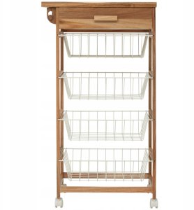 5five Wózek kuchenny ACACIA z 4 koszami, 89 cm 11