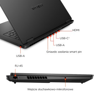 Laptop HP HP OMEN Gaming 17-db1216nw Copilot+ PC AMD Ryzen AI 9 365 Laptop 43,9 cm (17.3") Quad HD 32 GB DDR5-SDRAM 1 TB SSD NVIDIA GeForce RTX 5070 Wi-Fi 6E (802.11ax) Windows 11 Home Czarny 2