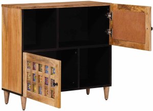 vidaXL Bufet z drzwiami 80 x 33,5 x 75 cm Drewno z mango 2