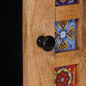 vidaXL Bufet z drzwiami 80 x 33,5 x 75 cm Drewno z mango 7