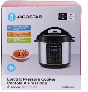 Multicooker Aigostar Garnek elektryczny multicooker 1000W 6L szybkowar parowar ciśnieniowy 8