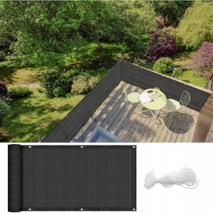 Ambiance Osłona Balkonowa Mata Tarasowa Siatka na Balkon Taras Płot 1,2x5m UV 95% 14