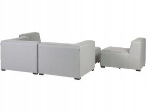 Beliani Zestaw ogrodowy modułowy 4-osobowy jasnoszary AREZZO 12