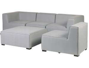 Beliani Zestaw ogrodowy modułowy 4-osobowy jasnoszary AREZZO 8