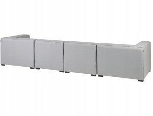 Beliani Zestaw ogrodowy modułowy 4-osobowy jasnoszary AREZZO 10