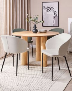 Beliani Zestaw 2 krzeseł jasnobeżowy MASON 2