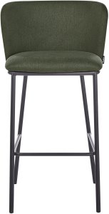 Beliani Krzesło barowe Ciemnozielony MINA 5