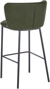 Beliani Krzesło barowe Ciemnozielony MINA 6