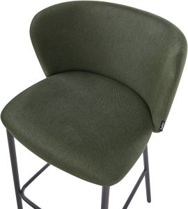 Beliani Krzesło barowe Ciemnozielony MINA 7