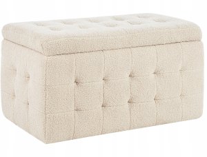 Beliani Otomana ze schowkiem MICHIGAN Boucle Beżowy 5