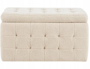 Beliani Otomana ze schowkiem MICHIGAN Boucle Beżowy 6