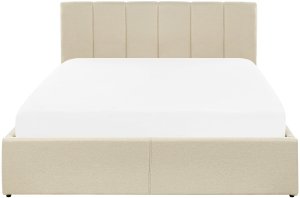 Beliani Łóżko z pojemnikiem DREUX 140 x 200 cm Beżowy 8