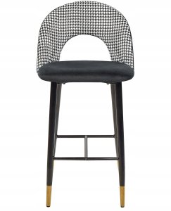 Beliani Zestaw 2 krzeseł barowych FALTON Welur Czarny/ biały 5