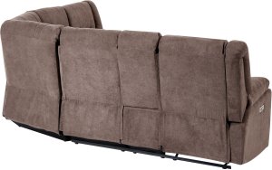 Beliani Sofa z elektryczną funkcją relaksu z ładowarką beżowa ROKKE (375104 Bel) 7