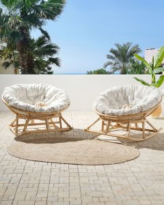 Beliani Zestaw 2 foteli bujanych ORVIETO 2