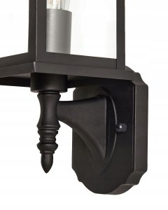 Kinkiet Beliani Lampa ścienna ogrodowa ANDAM Czarny 7