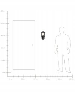 Kinkiet Beliani Lampa ścienna ogrodowa ANDAM Czarny 8