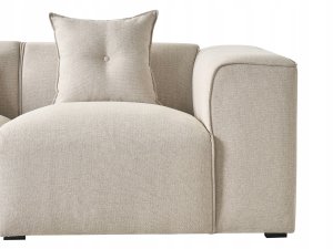 Beliani Narożnik dla 3 osób DOLVA Jasnobeżowy Prawostronny 6