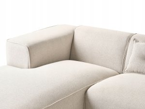 Beliani Narożnik dla 3 osób DOLVA Jasnobeżowy Prawostronny 8