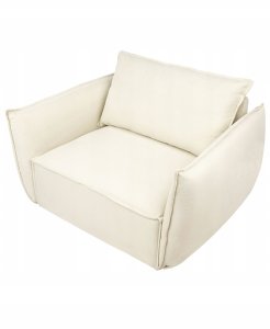 Beliani Fotel KUNES Jasnobeżowy 5