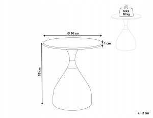 Beliani Stolik pomocniczy ITUNA Ceramika Czarny/ biały 3
