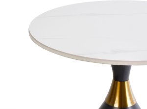 Beliani Stolik pomocniczy ITUNA Ceramika Czarny/ biały 4