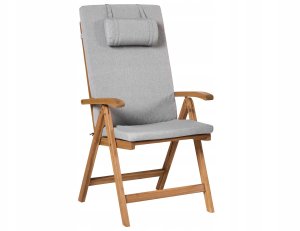 Beliani Zestaw ogrodowy dla 6 osób JAVA PREMIUM Drewno akacjowe Szary melanż 4