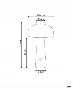 Lampa stołowa Beliani Bezprzewodowa lampa stołowa LED AGUSAN Ze ściemniaczem Metal Szary 3