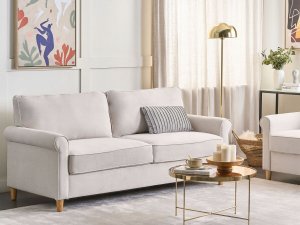 Beliani Sofa dla 3 osób RONNEBY Beżowy 2