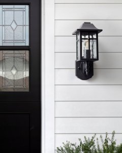 Kinkiet Beliani Lampa ścienna ogrodowa ALATA Czarny 4