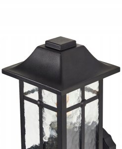 Kinkiet Beliani Lampa ścienna ogrodowa ALATA Czarny 6
