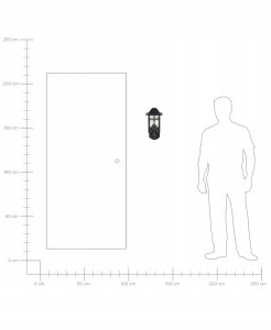 Kinkiet Beliani Lampa ścienna ogrodowa ALATA Czarny 8