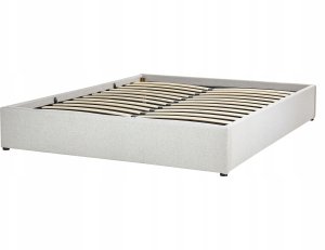 Beliani Łóżko z pojemnikiem bez zagłówka DINAN 160 x 200 cm Jasnoszary 4