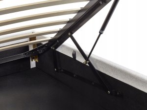 Beliani Łóżko z pojemnikiem bez zagłówka DINAN 160 x 200 cm Jasnoszary 8