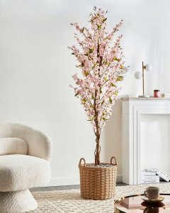 Beliani Sztuczna roślina SAKURA 185 cm Różowy 2