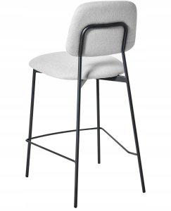 Beliani Zestaw 2 krzeseł barowych DUETTE Len syntetyczny Jasnoszary 6