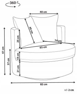 Beliani Fotel DALBY Boucle Beżowy 3