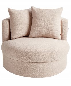 Beliani Fotel DALBY Boucle Beżowy 5