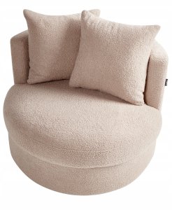 Beliani Fotel DALBY Boucle Beżowy 6