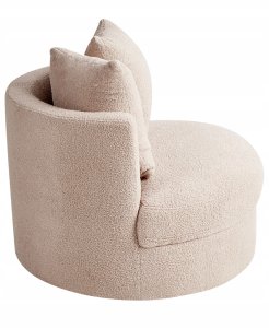 Beliani Fotel DALBY Boucle Beżowy 8