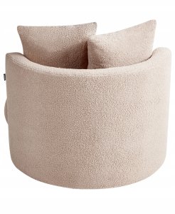 Beliani Fotel DALBY Boucle Beżowy 9