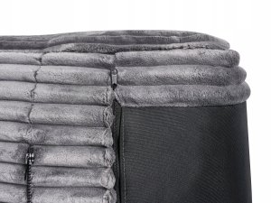 Beliani Dla 3 osób SANDORA Sztruks Szary 14