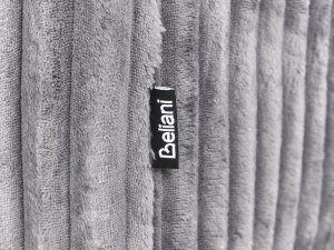 Beliani Dla 3 osób SANDORA Sztruks Szary 15