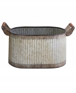 Beliani Zestaw 2 doniczek TULIPE Metal 31/41 cm Szary 4