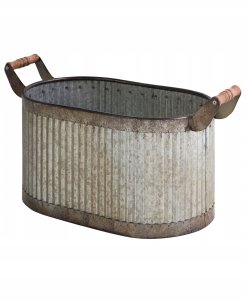 Beliani Zestaw 2 doniczek TULIPE Metal 31/41 cm Szary 5