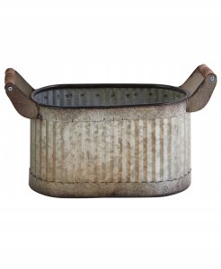 Beliani Zestaw 2 doniczek TULIPE Metal 31/41 cm Szary 6