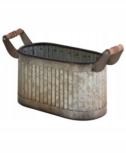 Beliani Zestaw 2 doniczek TULIPE Metal 31/41 cm Szary 7