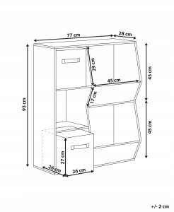 Beliani Regał 3 półki DARLOT 93 cm Biały 3